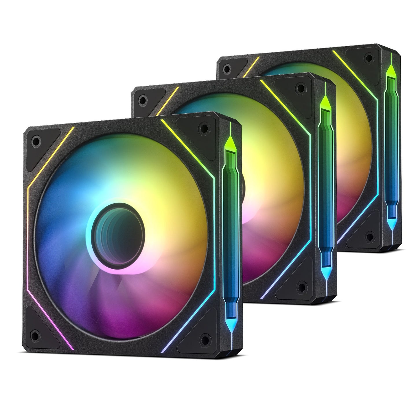 3 Pack120mm PC Case Fans ARGB CPU Fan 5V 3PIN Case Cooler Fan 800-1800RPM 4Pin PWM Quiet Case Fans