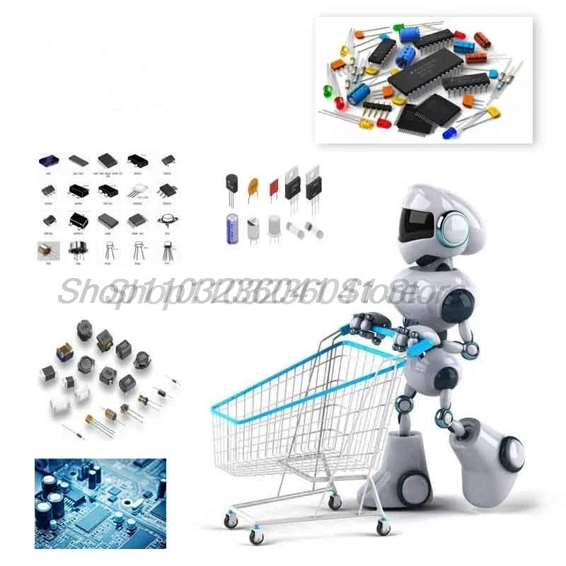 1900 pcs Mega Electronic Component Kit including Assortment + Capacitors + Resistors + LED + Transistors + DC Jacks + PCB +opamp