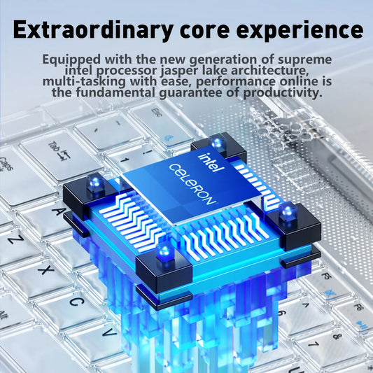 14.1" Ultra Slim Laptop 16GB RAM 2TB SSD Intel N3700 Notebook Gamer 1920*1080 Display Windows 11 Pro Office Study Computer PC