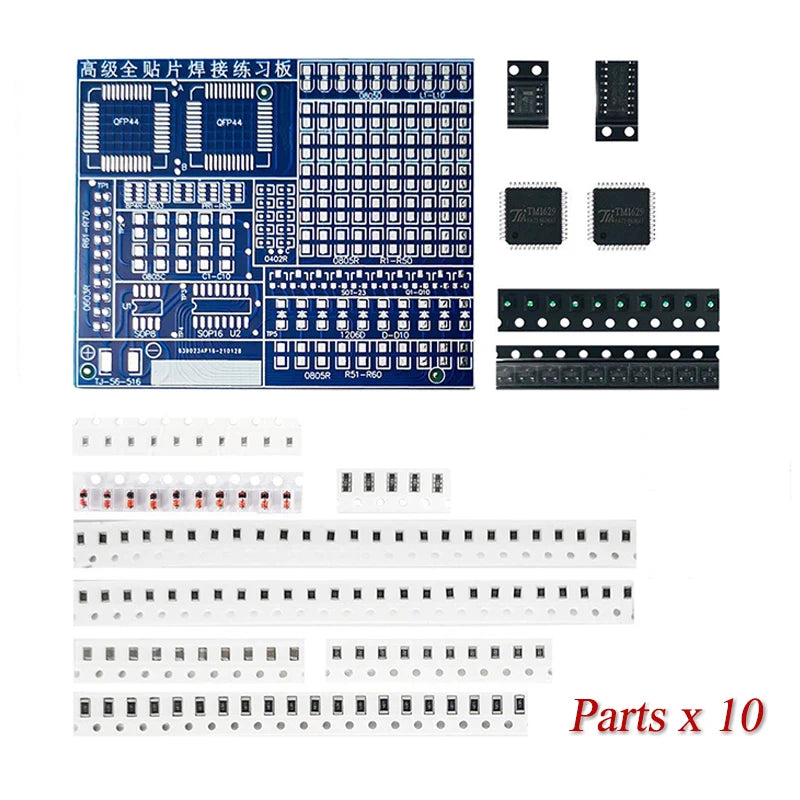 02 Patch Components Electronic Welding Practice Board Kit SMD/SMT DIY Soldering Skill Practice PCB Board Electronic Project Kits