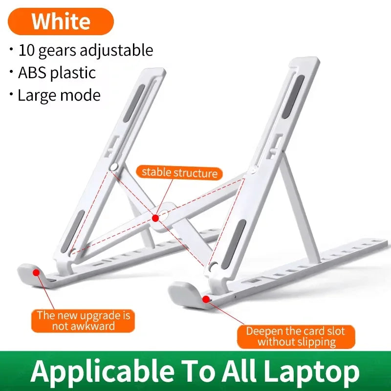 Adjustable Laptop Stand Portable Foldable Notebook Bracket Computer Monitor Holder For Macbook Air iPad Tablets Base Accessories