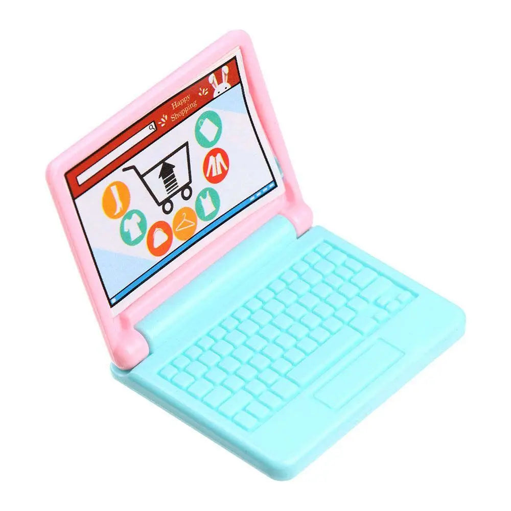 Dollhouse Decor Computer Miniature DIY Accessories Dollhouse Miniature Dollhouse Computer Dollhouse Furniture Simulation Laptop
