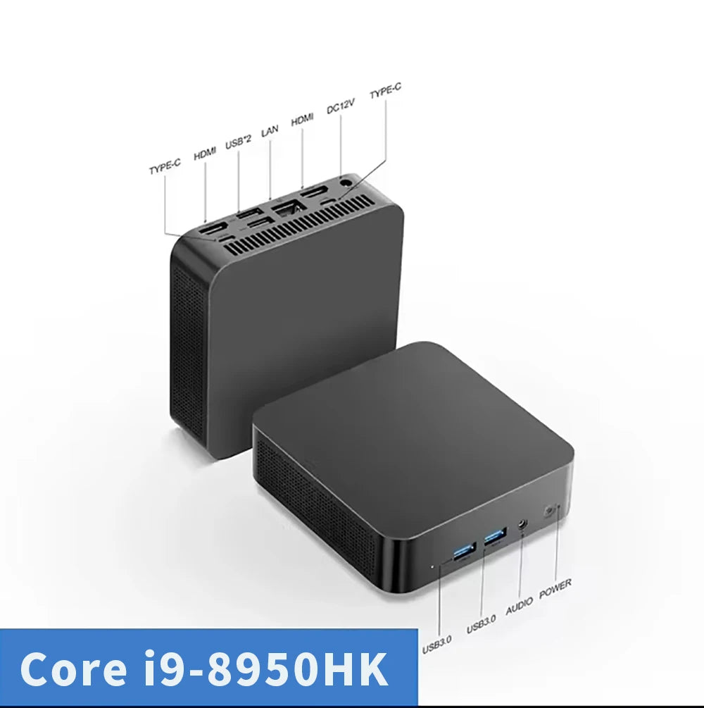 Mini PC Windows 11 pro Core i9 8950HK 16GB DDR4 1TB SSD PC Gamer Computer Dual WIFI 6 BT5.2 4K HD Mini gaming Pc