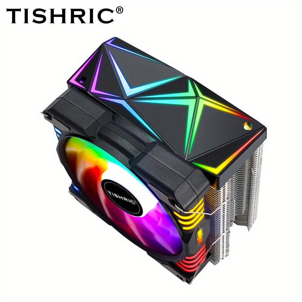 CPU Cooling Fan RGB 4Pin PWM 4 Heat Pipes CPU Processor Cooler Radiator PC 120MM Fan For Intel LGA 1700 1200 1150 1151 1155 2011 X79 X99 AM3 AM4