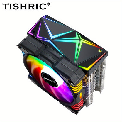 CPU Cooling Fan RGB 4Pin PWM 4 Heat Pipes CPU Processor Cooler Radiator PC 120MM Fan For Intel LGA 1700 1200 1150 1151 1155 2011 X79 X99 AM3 AM4