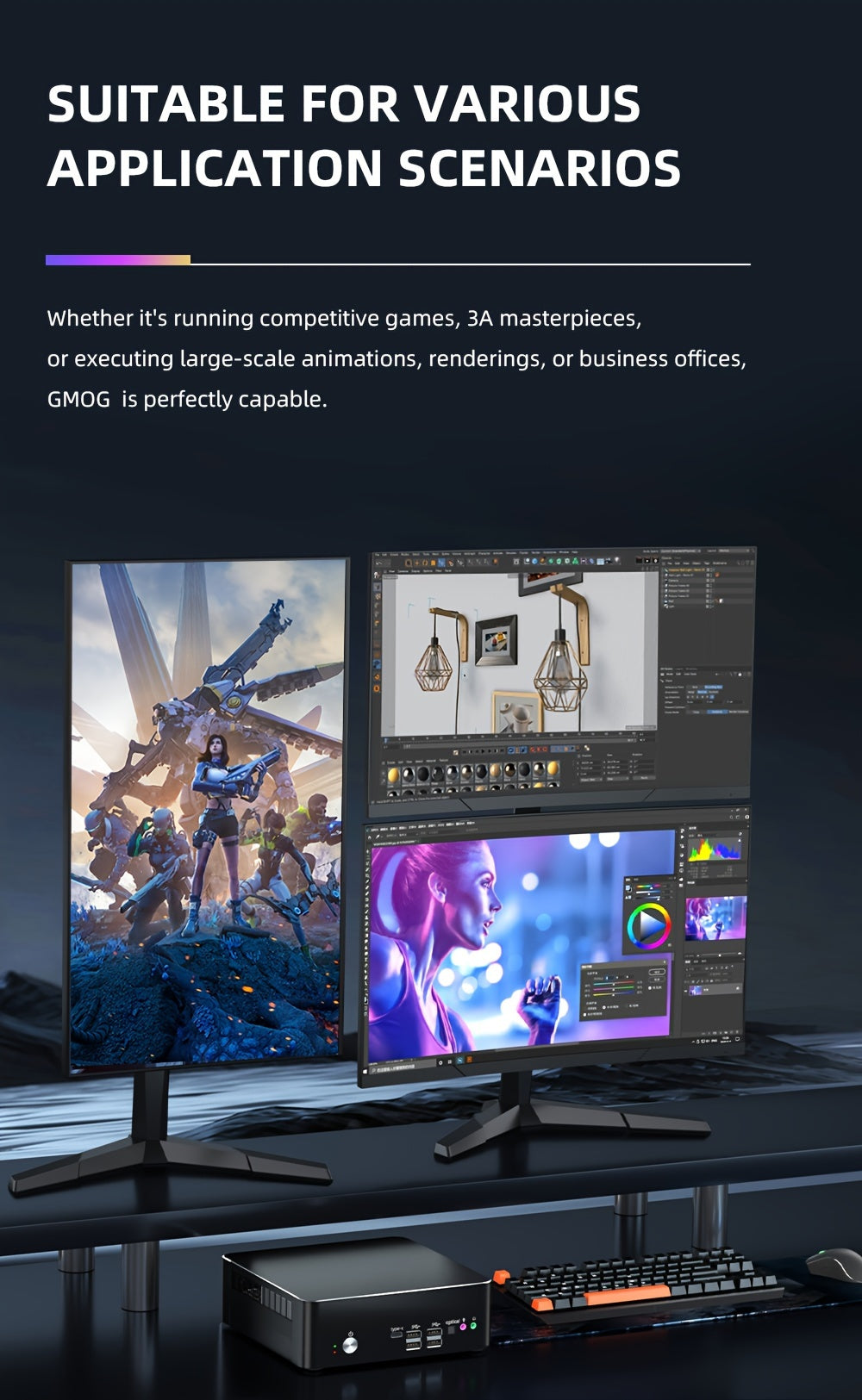 GMOG RGB RAM DDR4 Desktop 8GB 16GB 3200MHz 3600MHz XMP DDR4 Gaming RAM Memoria Desktop 288-Pin 1.35V ARGB With Heatsink