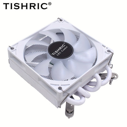 ITX CPU Cooler Fan RGB 4Pin PWM 4 Heat Pipe Tower Air Cooler Intel LGA1700 1150 1155 115X 1200 Processor Cooler Radiator ITX Small Chassis Dedicated CPU Fan 4 Heat Pipe Fan Speed 600-3300RPM ±