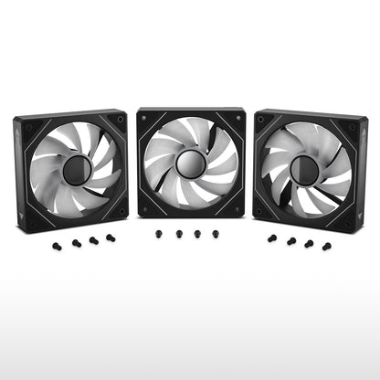 3 Pack120mm PC Case Fans ARGB CPU Fan 5V 3PIN Case Cooler Fan 800-1800RPM 4Pin PWM Quiet Case Fans