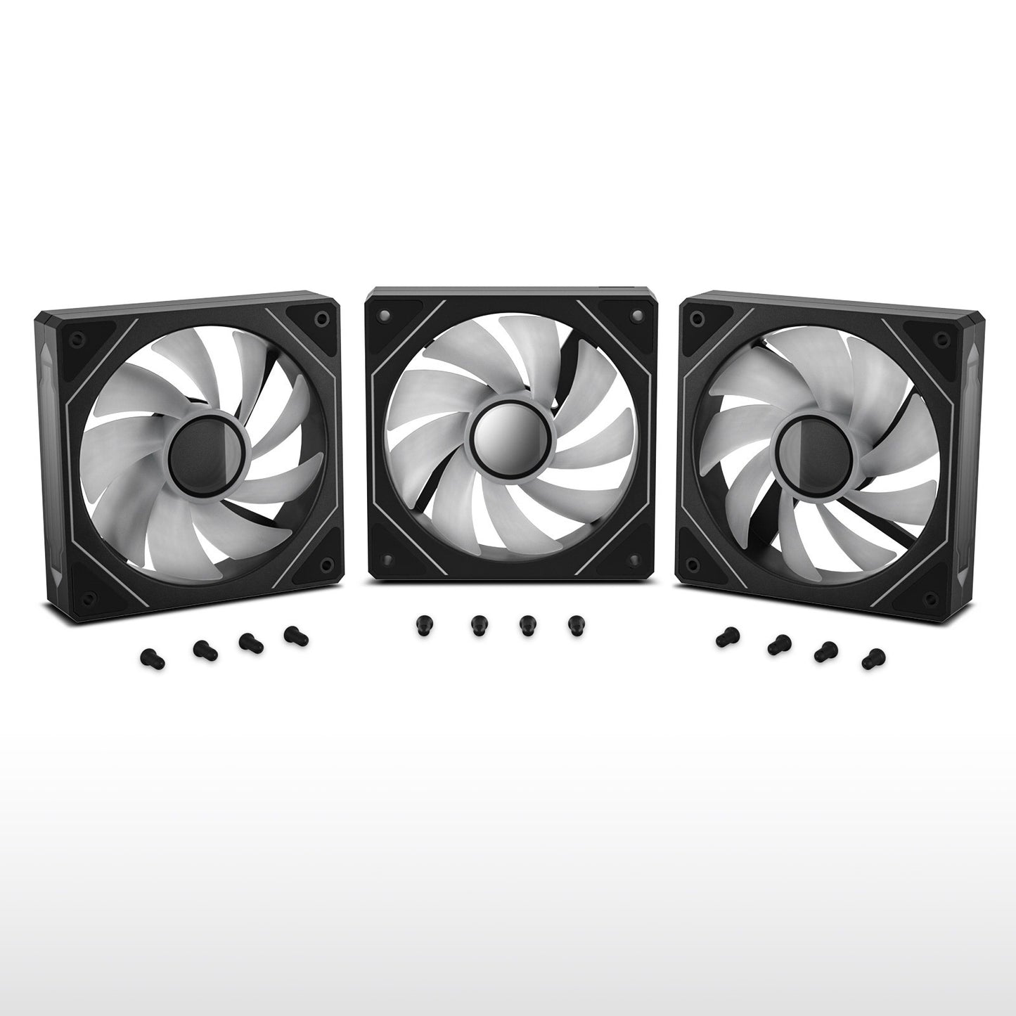 3 Pack120mm PC Case Fans ARGB CPU Fan 5V 3PIN Case Cooler Fan 800-1800RPM 4Pin PWM Quiet Case Fans