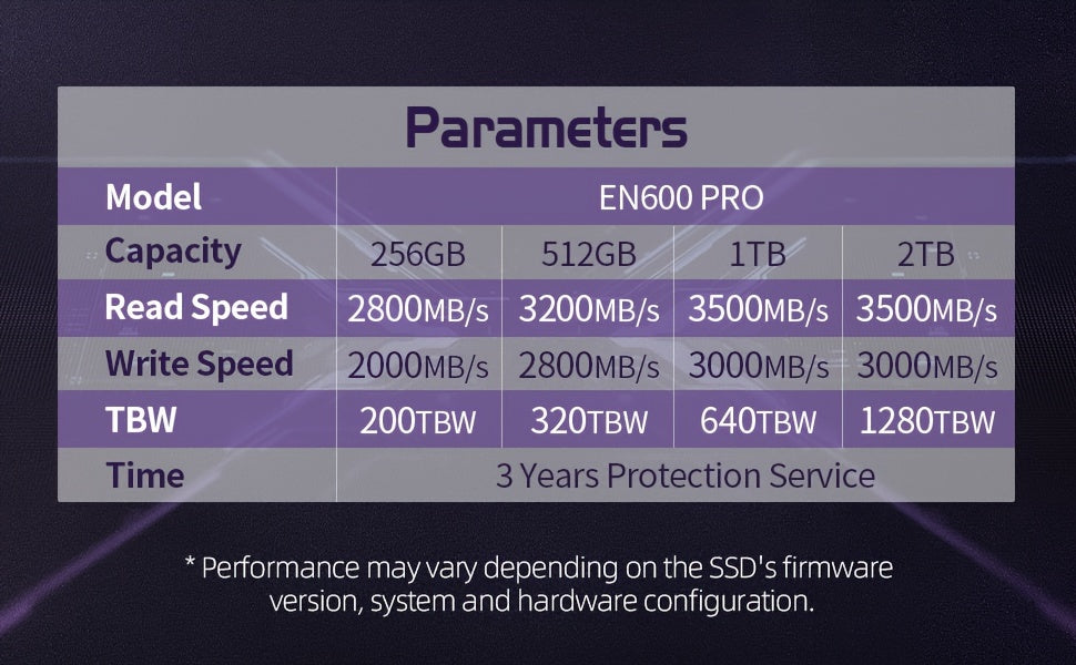 [Up to 3500MB/s | NVMe] EN600 PRO SSD | NVMe M.2 2280, Up to 3500MB/s, SLC Cache 3D NAND TLC, Internal Solid State Drive, Graphene Cooling Sticker, Storage for PC, Desktop And Laptops, PCle 3.0x4