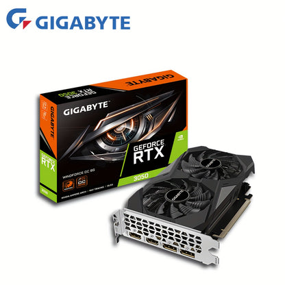 Gigabyte RTX3050 WINDFORCE OC 6G - Overclocked GeForce, GDDR6, 14000 MHz, PCI-E 4.0, 96bit, Desktop NVIDIA Graphics Card