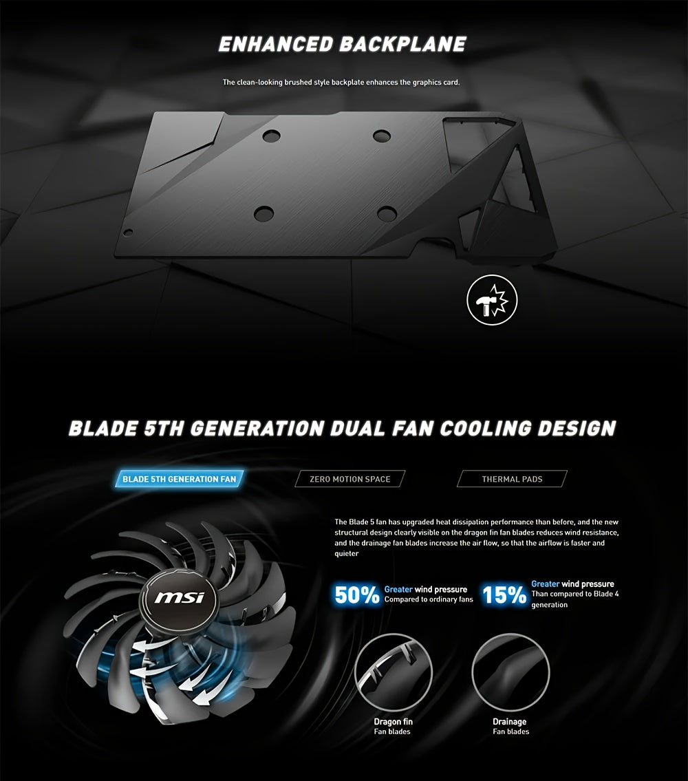 MSI GeForce RTX 3060 VENTUS 2X 12G OC GAMING Graphics Card 192bit 12GB GDDR6 Video Cards 1HD 3DP