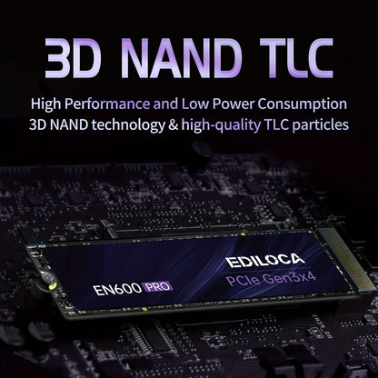 [Up to 3500MB/s | NVMe] EN600 PRO SSD | NVMe M.2 2280, Up to 3500MB/s, SLC Cache 3D NAND TLC, Internal Solid State Drive, Graphene Cooling Sticker, Storage for PC, Desktop And Laptops, PCle 3.0x4