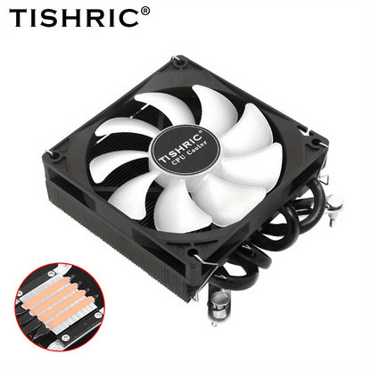 ITX CPU Cooler Fan RGB 4Pin PWM 4 Heat Pipe Tower Air Cooler Intel LGA1700 1150 1155 115X 1200 Processor Cooler Radiator ITX Small Chassis Dedicated CPU Fan 4 Heat Pipe Fan Speed 600-3300RPM ±