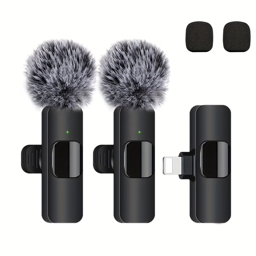ProAudio Wireless Lavalier Microphone Clip - Preamps for IPhone, IPad, Android, and USB-C Devices - Cordless, Plug and Play, High-Quality Audio for Video Recording, Live Streaming, Interviews, and Vlogging