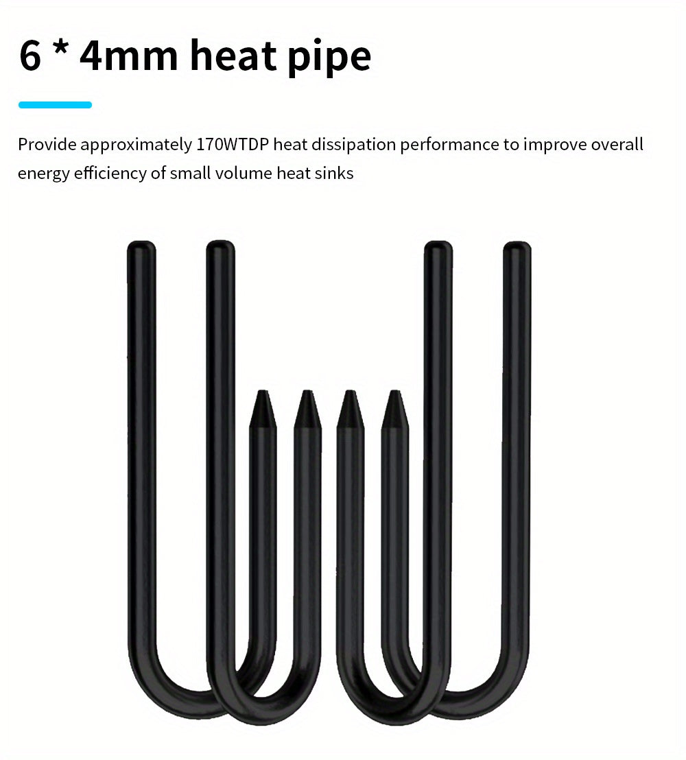 ITX CPU Cooler Fan RGB 4Pin PWM 4 Heat Pipe Tower Air Cooler Intel LGA1700 1150 1155 115X 1200 Processor Cooler Radiator ITX Small Chassis Dedicated CPU Fan 4 Heat Pipe Fan Speed 600-3300RPM ±