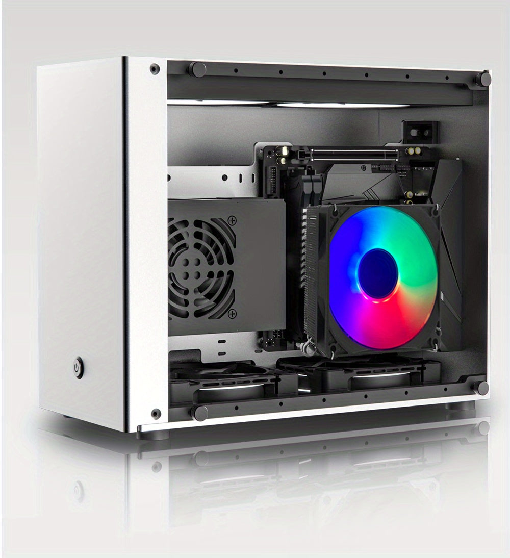 ITX CPU Cooler Fan RGB 4Pin PWM 4 Heat Pipe Tower Air Cooler Intel LGA1700 1150 1155 115X 1200 Processor Cooler Radiator ITX Small Chassis Dedicated CPU Fan 4 Heat Pipe Fan Speed 600-3300RPM ±