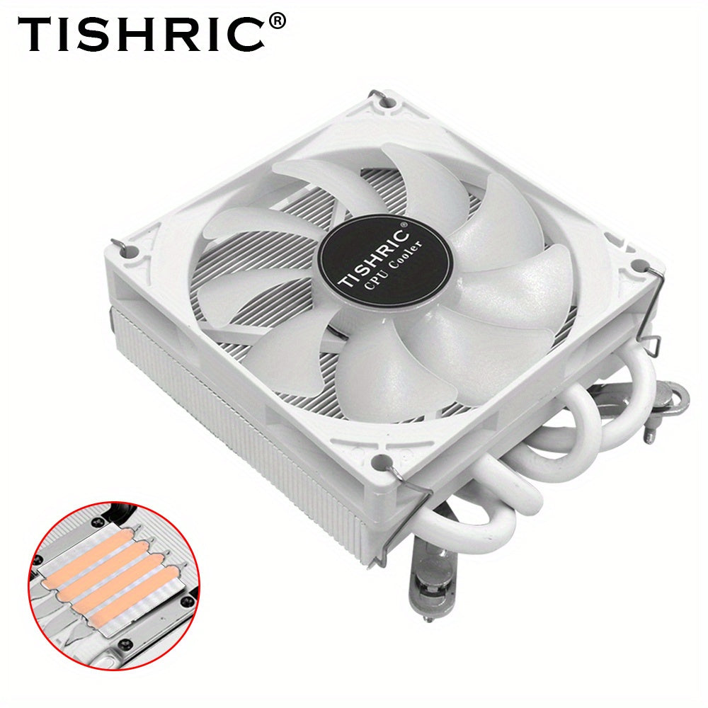 ITX CPU Cooler Fan RGB 4Pin PWM 4 Heat Pipe Tower Air Cooler Intel LGA1700 1150 1155 115X 1200 Processor Cooler Radiator ITX Small Chassis Dedicated CPU Fan 4 Heat Pipe Fan Speed 600-3300RPM ±