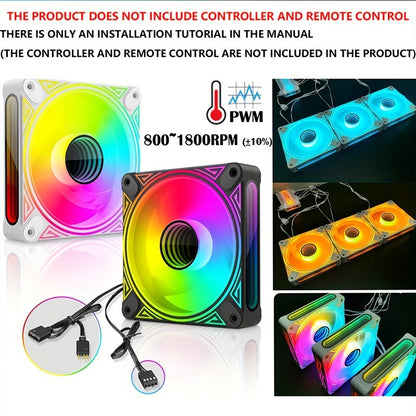 360MM Black ARGB Liquid CPU Water Cooling With 3 X 120mm ARGB PWM Fan, Temperature Display, Computer Water Cooling