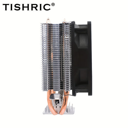 TISHRIC CPU Processor Cooler Cooling Fan RGB 3Pin PWM 2 Heat Pipes CPU Cooler Radiator PC Fan For Intel 1200 1150 1151 1155 1700 AM3 AM4.