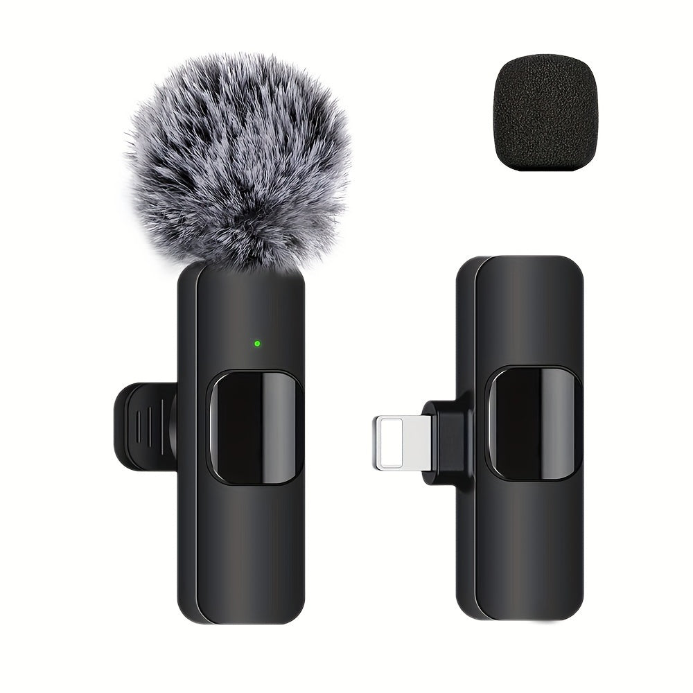 ProAudio Wireless Lavalier Microphone Clip - Preamps for IPhone, IPad, Android, and USB-C Devices - Cordless, Plug and Play, High-Quality Audio for Video Recording, Live Streaming, Interviews, and Vlogging