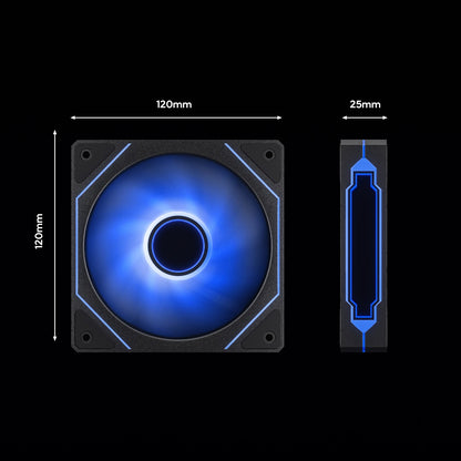 3 Pack120mm PC Case Fans ARGB CPU Fan 5V 3PIN Case Cooler Fan 800-1800RPM 4Pin PWM Quiet Case Fans