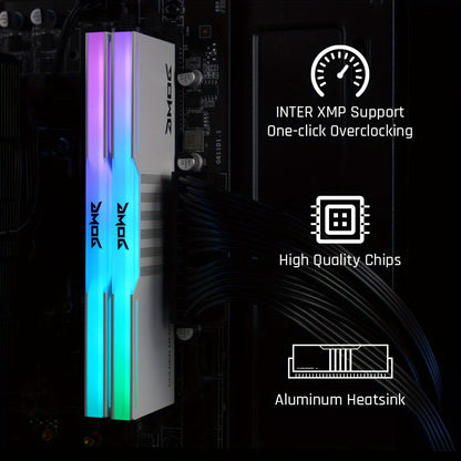 GMOG RGB RAM DDR4 Desktop 8GB 16GB 3200MHz 3600MHz XMP DDR4 Gaming RAM Memoria Desktop 288-Pin 1.35V ARGB With Heatsink