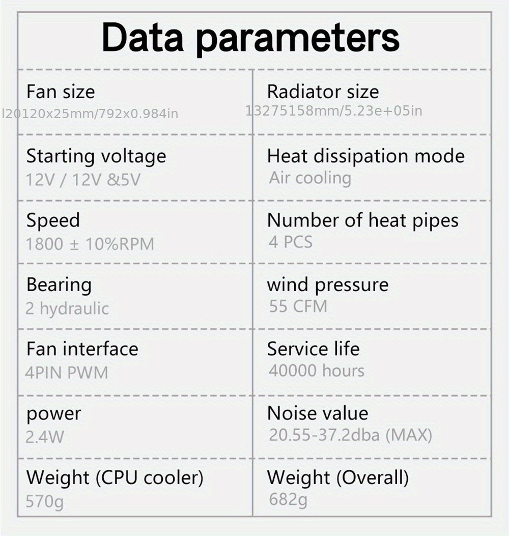 CPU Cooling Fan RGB 4Pin PWM 4 Heat Pipes CPU Processor Cooler Radiator PC 120MM Fan For Intel LGA 1700 1200 1150 1151 1155 2011 X79 X99 AM3 AM4