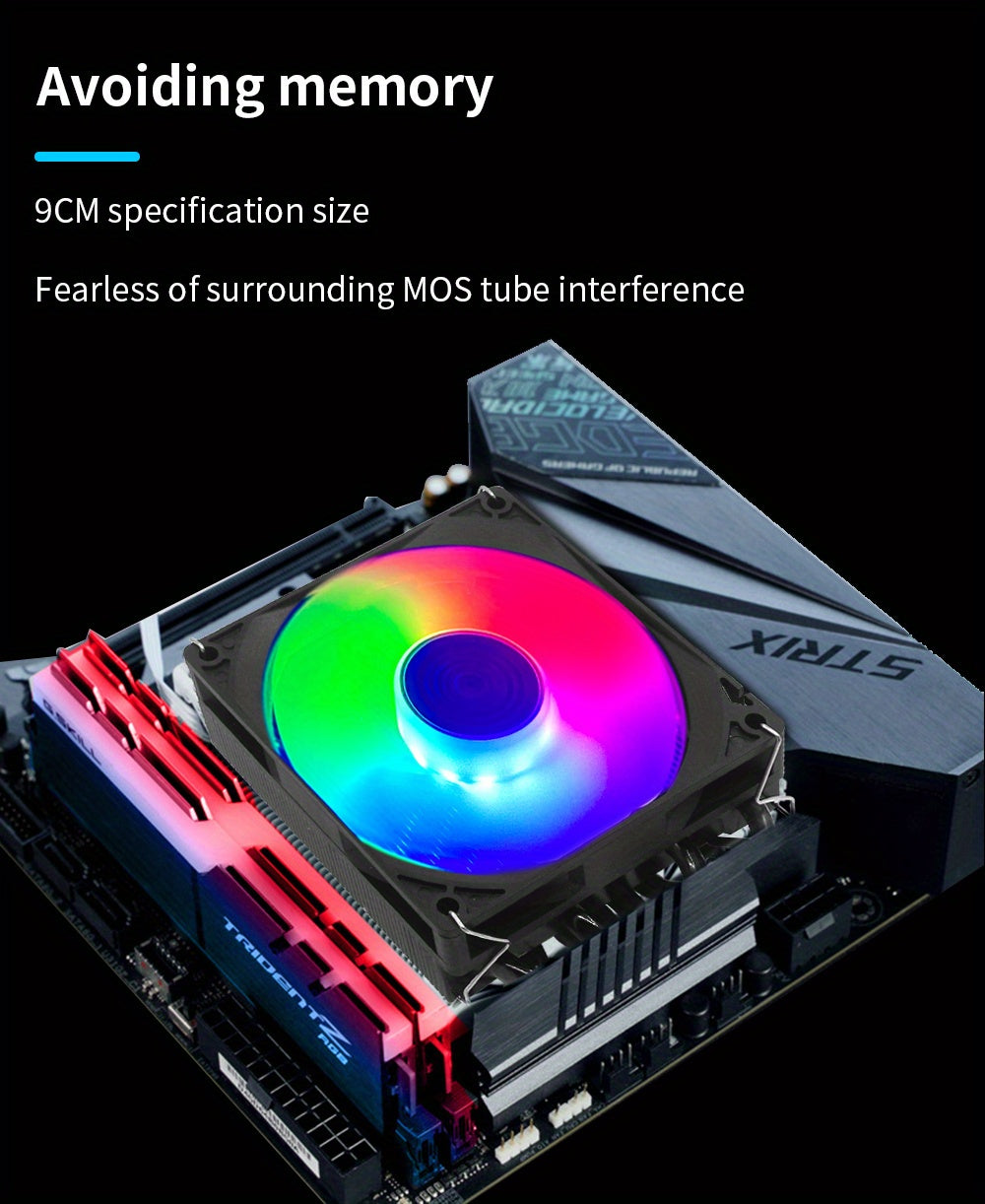 ITX CPU Cooler Fan RGB 4Pin PWM 4 Heat Pipe Tower Air Cooler Intel LGA1700 1150 1155 115X 1200 Processor Cooler Radiator ITX Small Chassis Dedicated CPU Fan 4 Heat Pipe Fan Speed 600-3300RPM ±