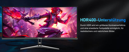 34 Inch Monitor 165Hz VA WQHD Desktop Wide Display 21:9 LED Gamer Computer Screen 1500R Curved DP/3440*1440