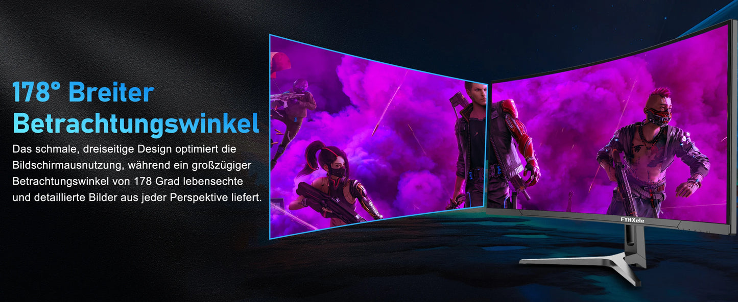 34 Inch Monitor 165Hz VA WQHD Desktop Wide Display 21:9 LED Gamer Computer Screen 1500R Curved DP/3440*1440