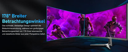 34 Inch Monitor 165Hz VA WQHD Desktop Wide Display 21:9 LED Gamer Computer Screen 1500R Curved DP/3440*1440