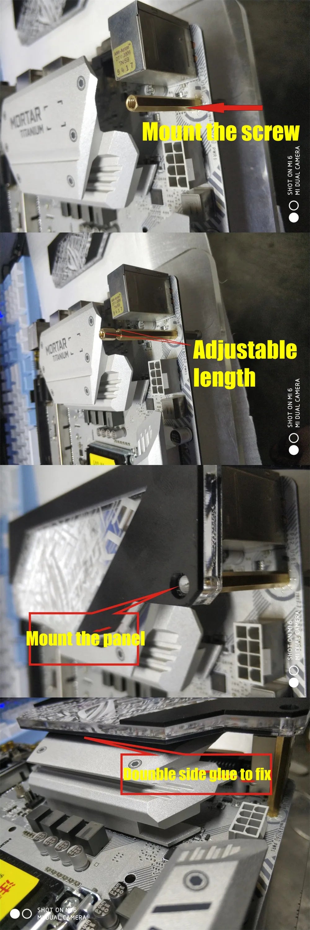 PC Case IO Panel Customize MOBO MOD Mirror Panel AURA Water Cooler Custom 5V3PIN ARGB Motherboard Lighting Panel Customizable