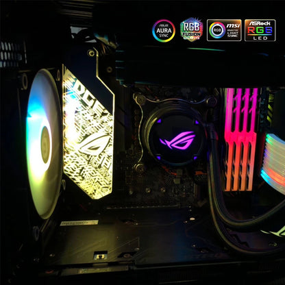 PC Case IO Panel Customize MOBO MOD Mirror Panel AURA Water Cooler Custom 5V3PIN ARGB Motherboard Lighting Panel Customizable