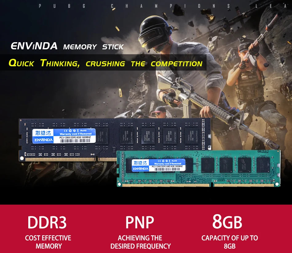 ENVINDA DDR4 RAM 8GX2 16GX2 3200MHz RAM 32G 16G Dual Channel DIMM Memoria NO Support AMD CPU Ram 1.35V DDR4 RGB RAM for Desktop