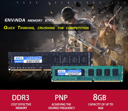 ENVINDA DDR4 RAM 8GX2 16GX2 3200MHz RAM 32G 16G Dual Channel DIMM Memoria NO Support AMD CPU Ram 1.35V DDR4 RGB RAM for Desktop