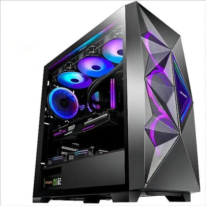 AOTESIER Gaming PC core i7 CPU With 16G RAM 256G SSD HD4600 ATX/ITX/M-ATX full view side panel Temper Glass Front pc gamer