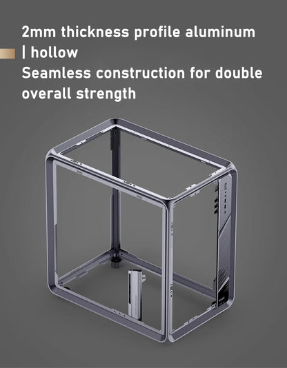 Jonsbo BO400 ATX Case Aluminum Seaview Room Chassis 10 Fan Slots Computer Game Main Case MINI-ITX/M-ATX Backboard Perspective PC