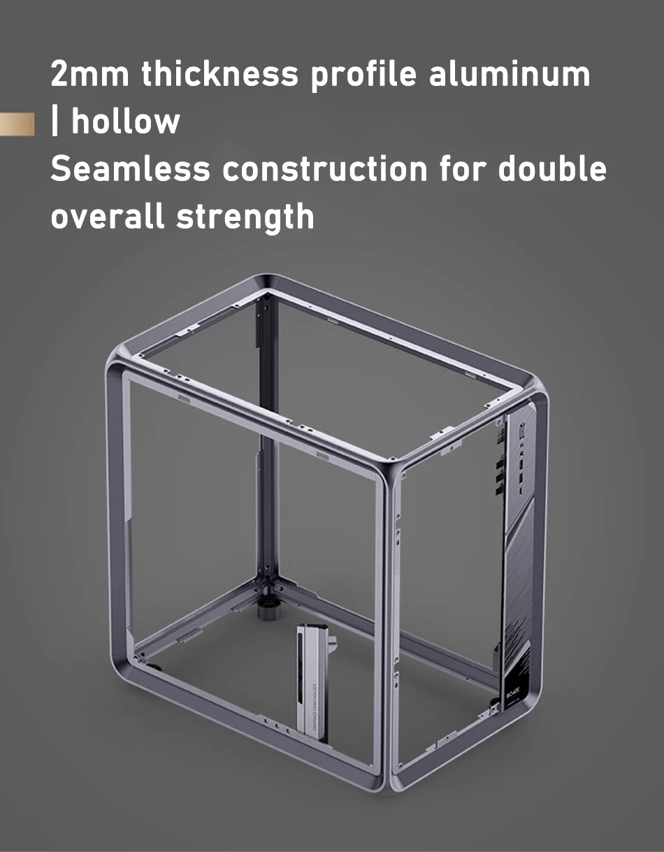 Jonsbo BO400 ATX Case Aluminum Seaview Room Chassis 10 Fan Slots Computer Game Main Case MINI-ITX/M-ATX Backboard Perspective PC