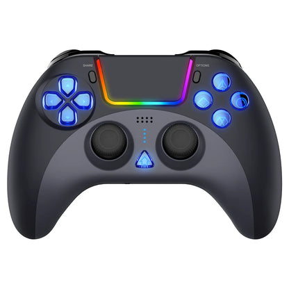 Wireless Game Controller For PC/P4/P3 Six Axis Motion Sensing Vibration Colorful LED Controller With Built-in Touchpad Operation