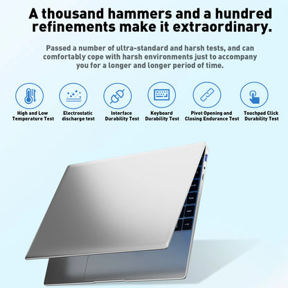 14.1" Ultra Slim Laptop 16GB RAM 2TB SSD Intel N3700 Notebook Gamer  1920*1080 Display Windows 11 Pro Office Study Computer PC