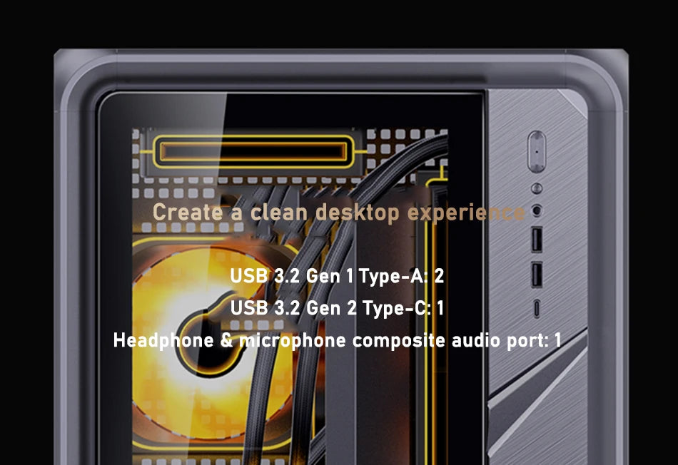 Jonsbo BO400 ATX Case Aluminum Seaview Room Chassis 10 Fan Slots Computer Game Main Case MINI-ITX/M-ATX Backboard Perspective PC