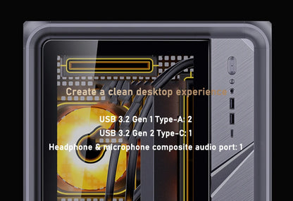 Jonsbo BO400 ATX Case Aluminum Seaview Room Chassis 10 Fan Slots Computer Game Main Case MINI-ITX/M-ATX Backboard Perspective PC