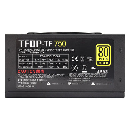 1PC 750w 110V/220V Full Module PC Power Supply Active Gold 80 Plus 24pin ATX New Fonte PFC Gamer Source Gaming PC Power Supply
