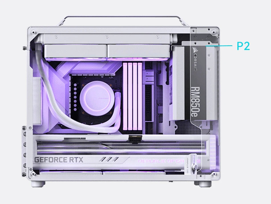 Jonsbo Z20 MATX ATX PC Case Chassis 20L Detachable Handle Case Support 240mm AIO Cooler Type-C Black Desktop Small Compact Case