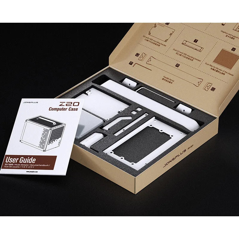 Jonsbo Z20 MATX ATX PC Case Chassis 20L Detachable Handle Case Support 240mm AIO Cooler Type-C Black Desktop Small Compact Case