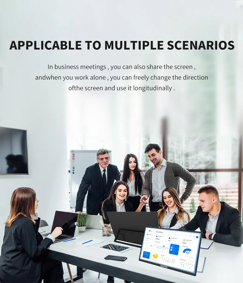 HGFRTEE Portable Gaming Monitor 18.5 Inch 1080P 16:09 120Hz 100%sRGB 300Cd/m² Travel Screen for MacBook Laptop PC Game Consoles