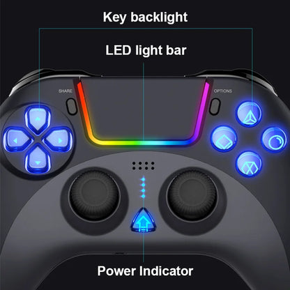 Wireless Game Controller For PC/P4/P3 Six Axis Motion Sensing Vibration Colorful LED Controller With Built-in Touchpad Operation