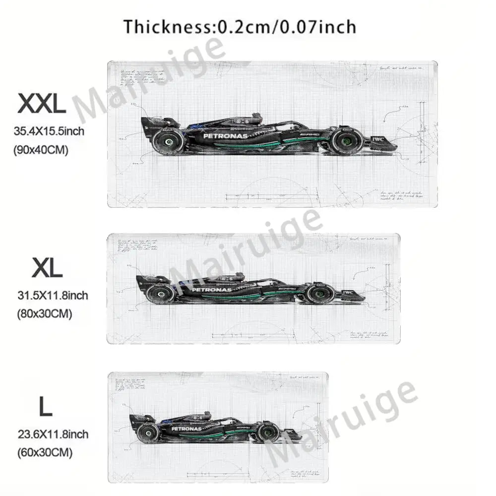 Pc Gaming Laptop F1 Racer 33 Number Mouse Pad Gamer Keyboard Non-slip Mat Computer Accessories Mausepad Deskmat Mousepad Cabinet