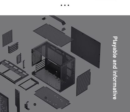 Jonsbo Z20 MATX ATX PC Case Chassis 20L Detachable Handle Case Support 240mm AIO Cooler Type-C Black Desktop Small Compact Case